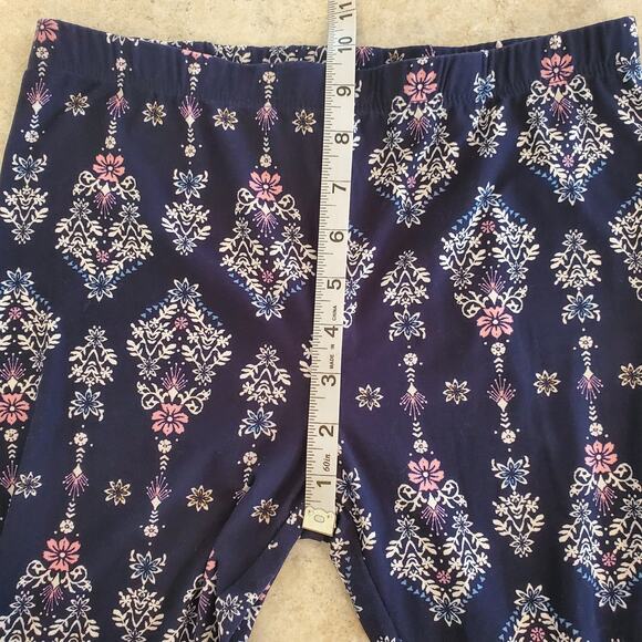 Pink Rose Floral Patterned Leggings Size M - Picture 6 of 7